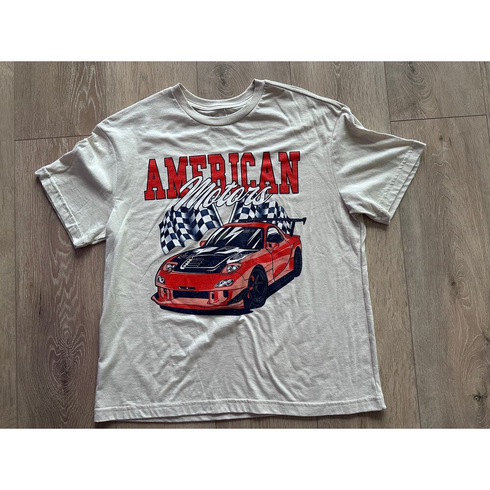 Men’s Cold Crush "American Motors" Race Car Graphic Tee Size Large NWOT